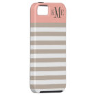 Monogramme personnalisé Grilles neutres rose vif m