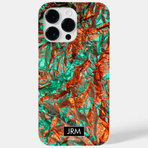 Coque Pour Pour iPhone 14 Pro Max Monogramme Personnalisé Iridescente Foil Rumplé