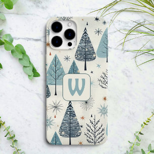 Coque Pour iPhone 14 Pro Monogramme personnalisé L'hiver arrive