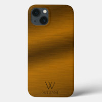 Monogramme personnalisé minimaliste en cuivre bros
