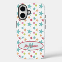 Monogramme personnalisé Pastel lumineux Motif gai