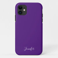 Monogramme personnalisé Royal violet couleur solid