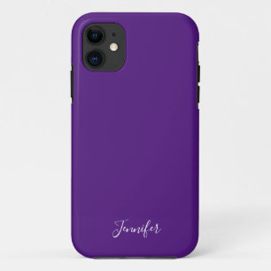 Case-Mate iPhone Case Monogramme personnalisé Royal violet couleur solid