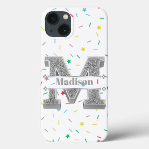 Case-Mate iPhone Case Monogramme personnalisé Silver Initial M Votre nom
