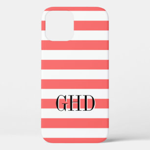 Case-Mate iPhone Case monogramme personnalisé tendance corail rose et b