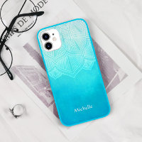 Monogramme personnalisé Turquoise Ombre Mandala