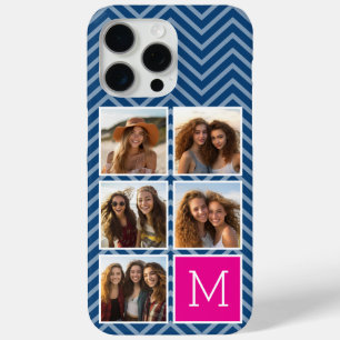 Coque iPhone 15 Pro Max Monogramme photo de collection de la marine Hot Pi
