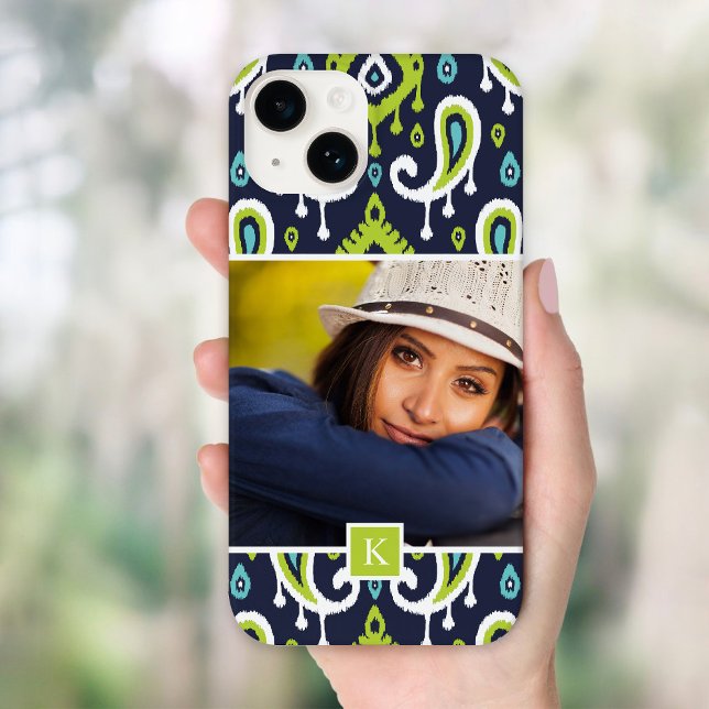 Coques Case-Mate iPhone Monogramme photo personnalisée de la marine et de  (Créateur téléchargé)