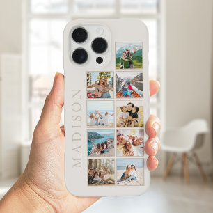 Coques iPhone 16 Pro Max Monogramme photo personnalisée minimaliste moderne