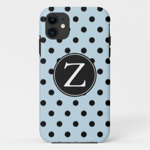 Case-Mate iPhone Case Monogramme Pois noir bleu
