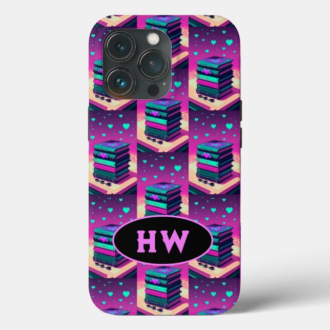 Coques Case-Mate iPhone Monogrammé Pour L'Amour Des Livres (Verso)