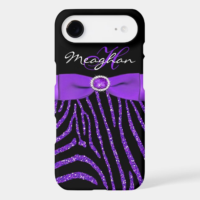 Coques Case-Mate iPhone Monogramme pourpre, caisse noire de l'iPhone 6 de (Verso)