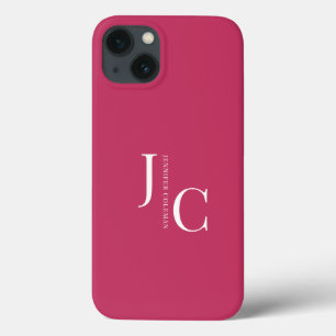 Case-Mate iPhone Case Monogramme professionnel minimaliste moderne rose 