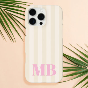 Coques iPhone 16 Pro Max Monogramme rétro minimaliste