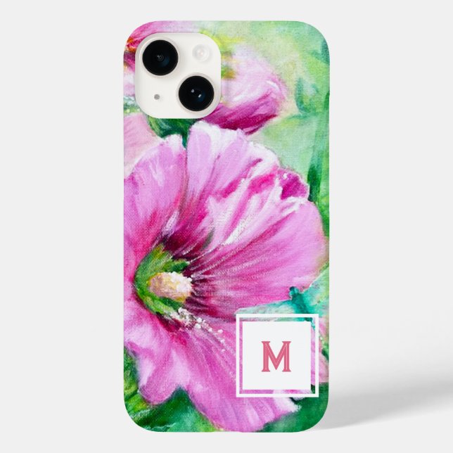 Coques Case-Mate iPhone Monogramme rose (Verso)