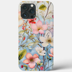 Case-Mate iPhone Case Monogramme Rose Bleu Vert Blanc Floral Vert