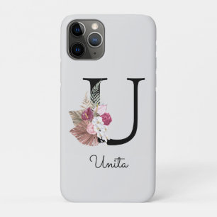 Case-Mate iPhone Case Monogramme Rose Boho Girl Floral U initial