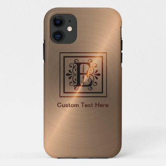 Etui iPhone Case-Mate Monogramme rose E d'or