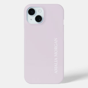 Coque Pour iPhone 15 Monogramme rose élégant et moderne