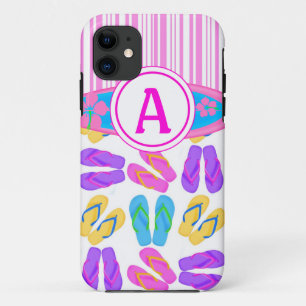 Coques Pour iPhone Monogramme rose Flip Flops Surfboard iPhone 5 Coqu