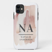 Monogramme rose girly rose moderne design