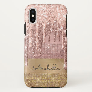 Case-Mate iPhone Case Monogramme Rose Gold Parties scintillant Driving G