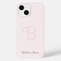 Monogramme rose rose rose moderne minimaliste fémi