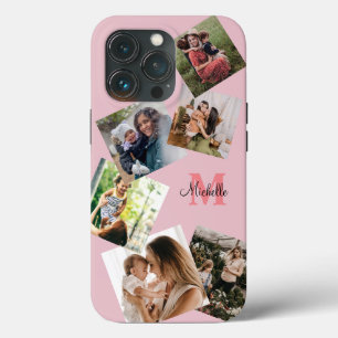 Case-Mate iPhone Case Monogramme rose vif moderne Multiphoto