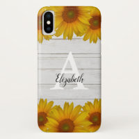 Monogramme rustique des tournesols |