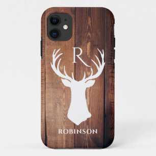 Case-Mate iPhone Case Monogramme Rustique Famille Bois Styled Cerf Antle