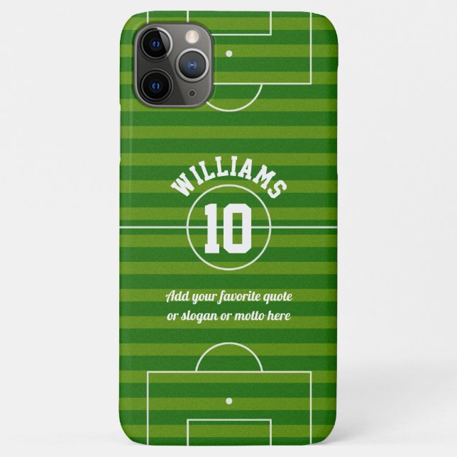 Coques Case-Mate iPhone Monogramme Soccer Field Ball Sport Green Football (Dos)
