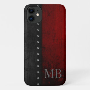 Case-Mate iPhone Case Monogramme Stylistique Rustique Grunge Rouge