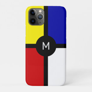 Case-Mate iPhone Case Monogramme sur une œuvre d'art inspirée de Mondria