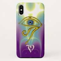 MONOGRAMME TALISMAN BLEU Turquoise, Blanc violet