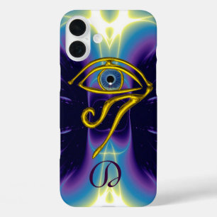 Coques iPhone 16 Plus MONOGRAMME TALISMAN BLEU Violet Violet Blanc viole