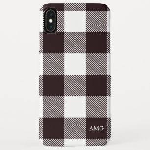 Case-Mate iPhone Case Monogramme Tartan Plaid Noir & Blanc