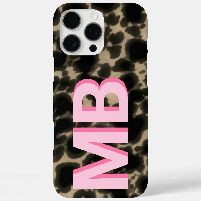 Coques Case-Mate iPhone Monogramme Tortoiseshell moderne (Verso)