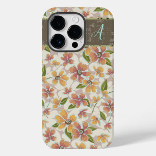 Coque Pour iPhone 14 Pro Monogramme Tropical Retro Floral