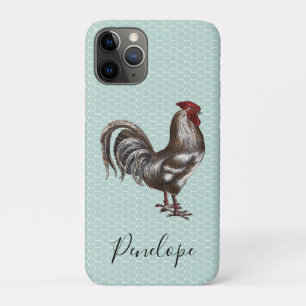 Case-Mate iPhone Case Monogramme Turquoise de poulet vintage Roster