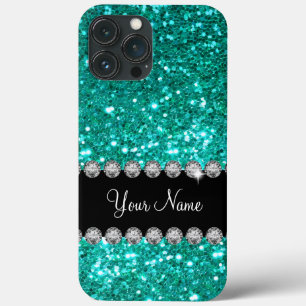 Case-Mate iPhone Case Monogramme Turquoise Faux Bling