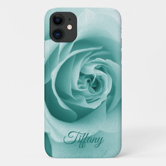 Coques Case-Mate iPhone Monogramme Turquoise Rose iPhone (Dos)