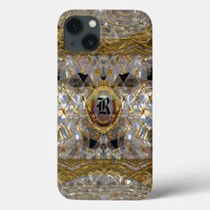 Coques Pour iPhone Monogramme unique baroque de Mishya