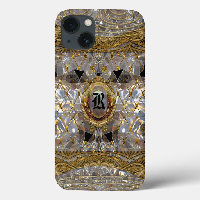 Coques Case-Mate iPhone Monogramme unique baroque de Mishya (Verso)