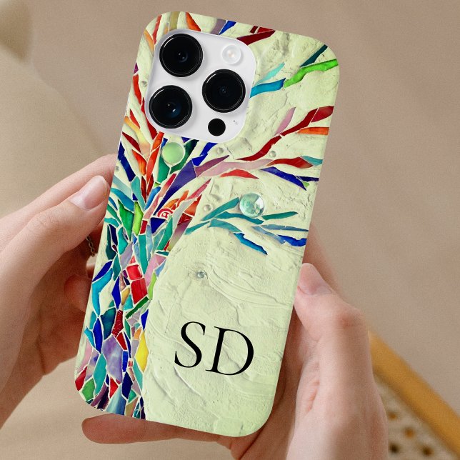 Coques Case-Mate iPhone Monogramme vert botanique (Créateur téléchargé)