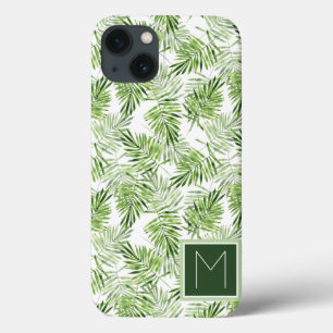 iPhone 13 Case Monogramme vert des palmettes