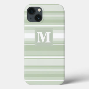 Case-Mate iPhone Case Monogramme vert pâle rayures Coque-coque iphone Ma