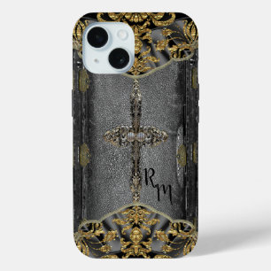 Coque Pour iPhone 15 Monogramme victorien Cross