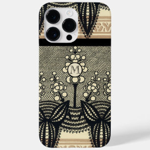 Coques Pour iPhone Monogramme Vintage Art Nouveau Motif Floral Iphone