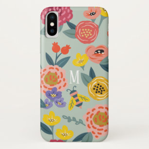 Case-Mate iPhone Case Monogramme vintage de motif d'abeilles de