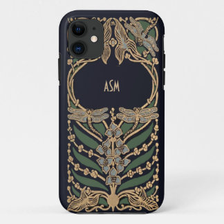 Coques Pour iPhone Monogramme vintage de Nouveau d'art